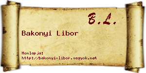 Bakonyi Libor névjegykártya
